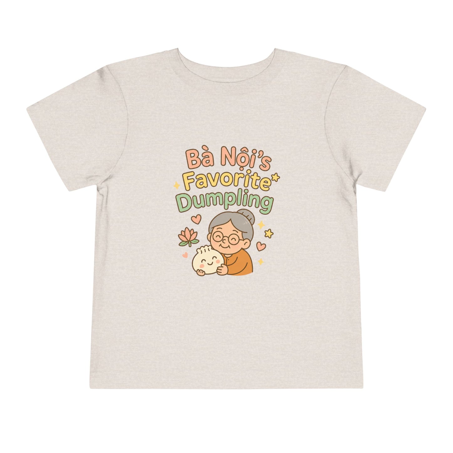 "Bà Nội's Favorite Dumpling" Toddler Tee — Vietnamese American Paternal Grandma Kids Shirt, Cute Dumpling Bond Gift