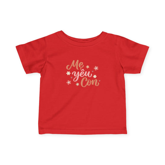 "Mẹ Yêu Con" Vietnamese American Toddler Tee Shirt