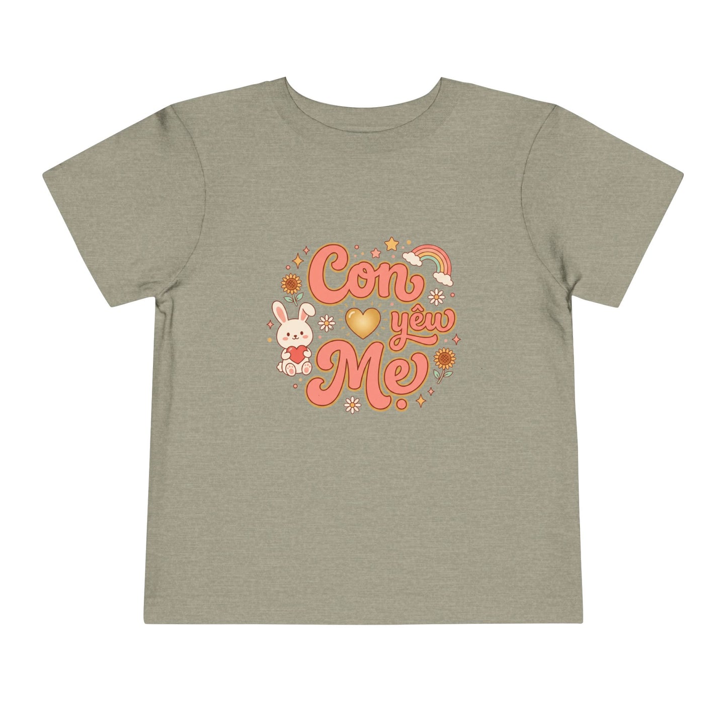 "Con Yêu Mẹ" Vietnamese American Mom-Loving Toddler Tee Shirt