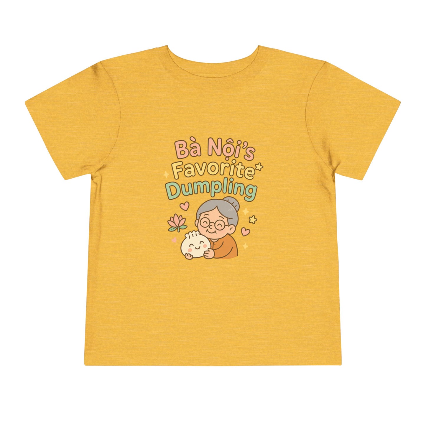 "Bà Nội's Favorite Dumpling" Toddler Tee — Vietnamese American Paternal Grandma Kids Shirt, Cute Dumpling Bond Gift
