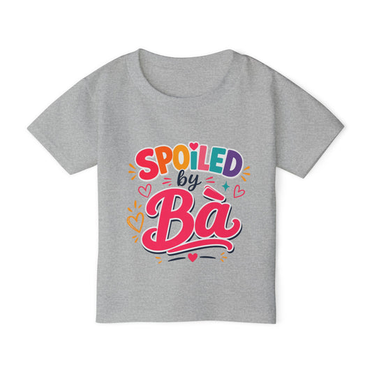 "Spoiled by Bà" Toddler T-Shirt — Funny Vietnamese American Grandma Kids Tee, Grandkid Humor Gift Shirt