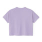California Poppy Women's Boxy Tee — Minimal Floral Crop T-Shirt