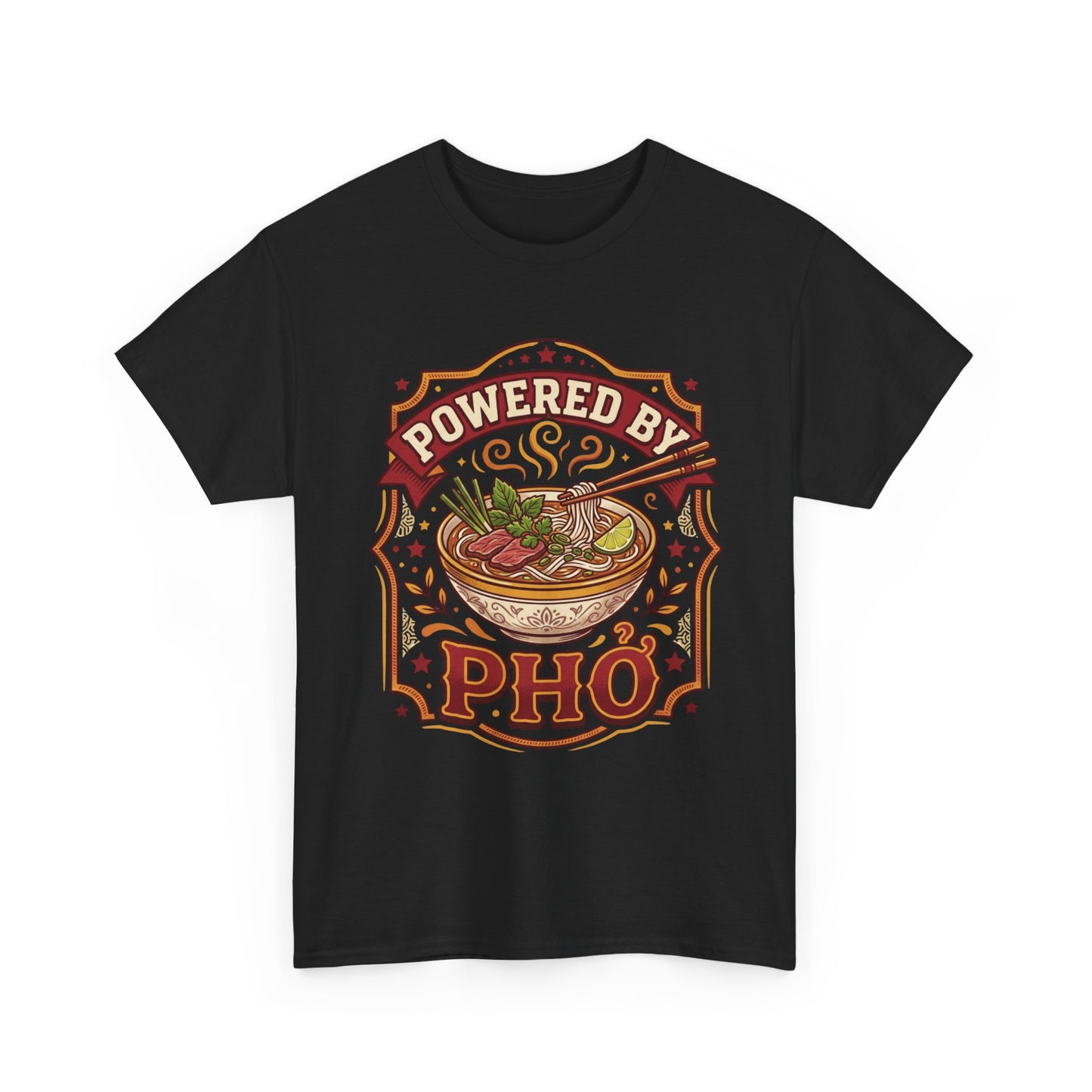 "Powered by Phở" T-Shirt — Vietnamese American Pride Tee