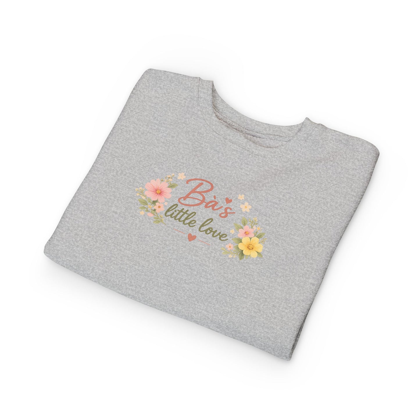 "Bà’s Little Love" Floral Vietnamese American Inspired Grandma Loving Toddler Sweatshirt