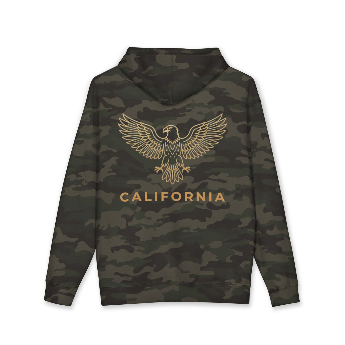 Eagle Outline Hoodie — Minimalist Soaring Eagle Graphic