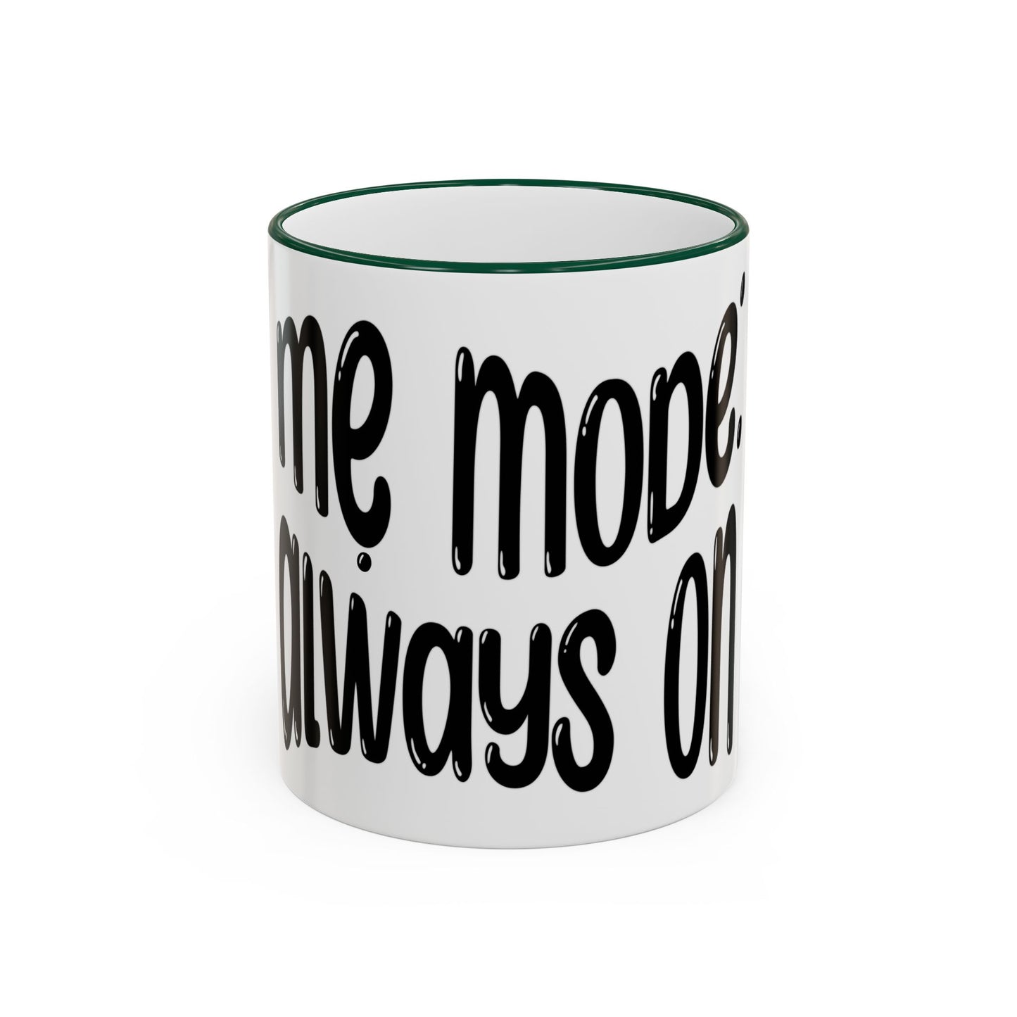 "Mẹ Mode: Always On" Accent Rim Coffee Mug for Vietnamese American Mothers