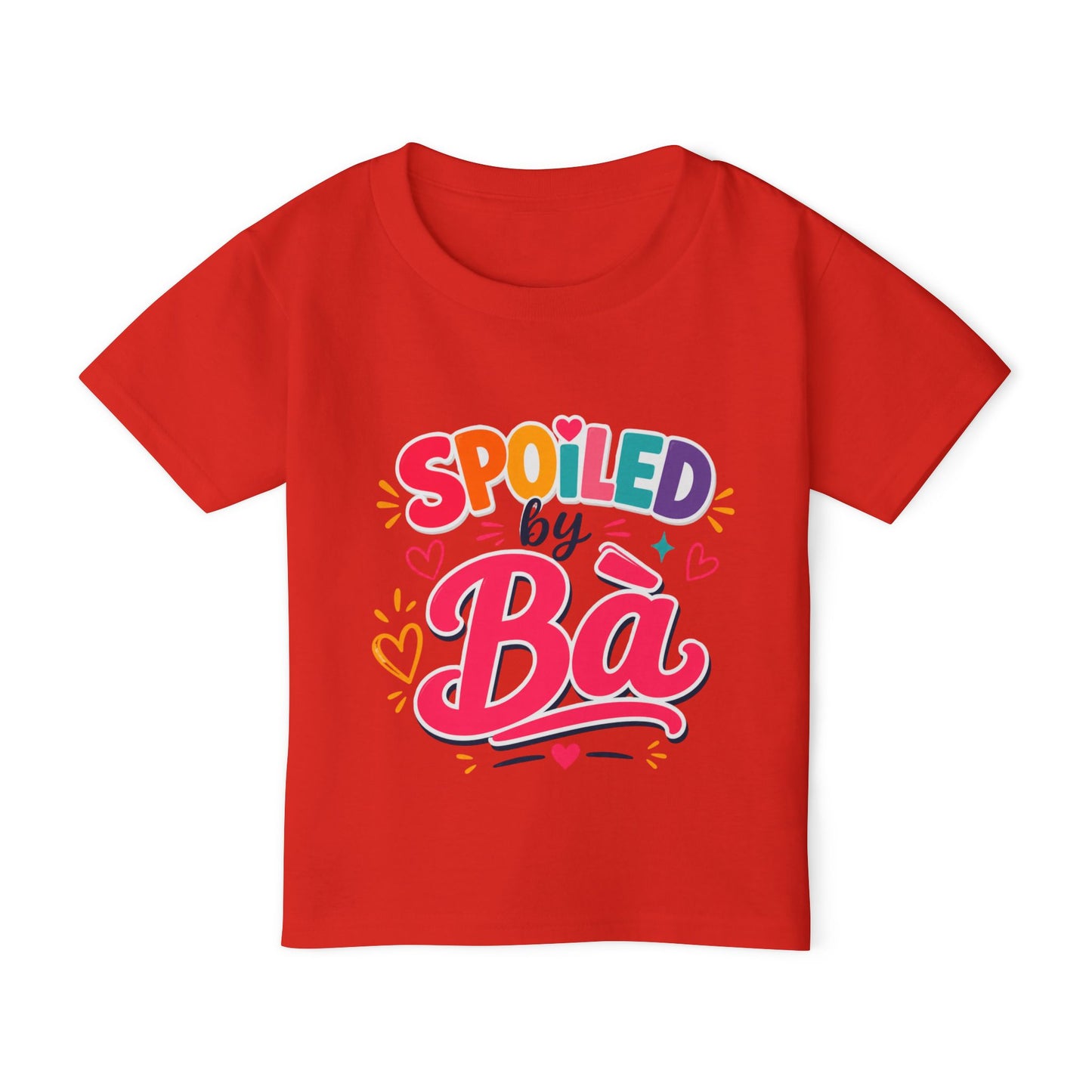 "Spoiled by Bà" Toddler T-Shirt — Funny Vietnamese American Grandma Kids Tee, Grandkid Humor Gift Shirt