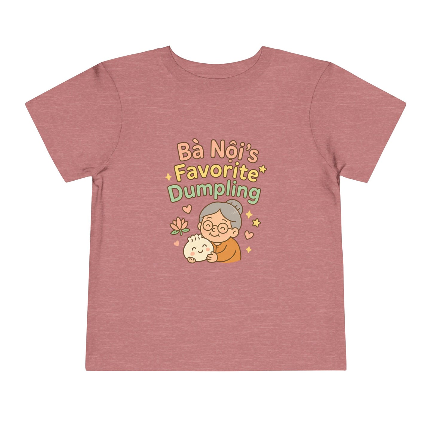 "Bà Nội's Favorite Dumpling" Toddler Tee — Vietnamese American Paternal Grandma Kids Shirt, Cute Dumpling Bond Gift