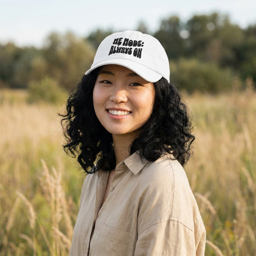 "Mẹ Mode: Always On" Embroidered Dad Cap for Vietnamese American Moms