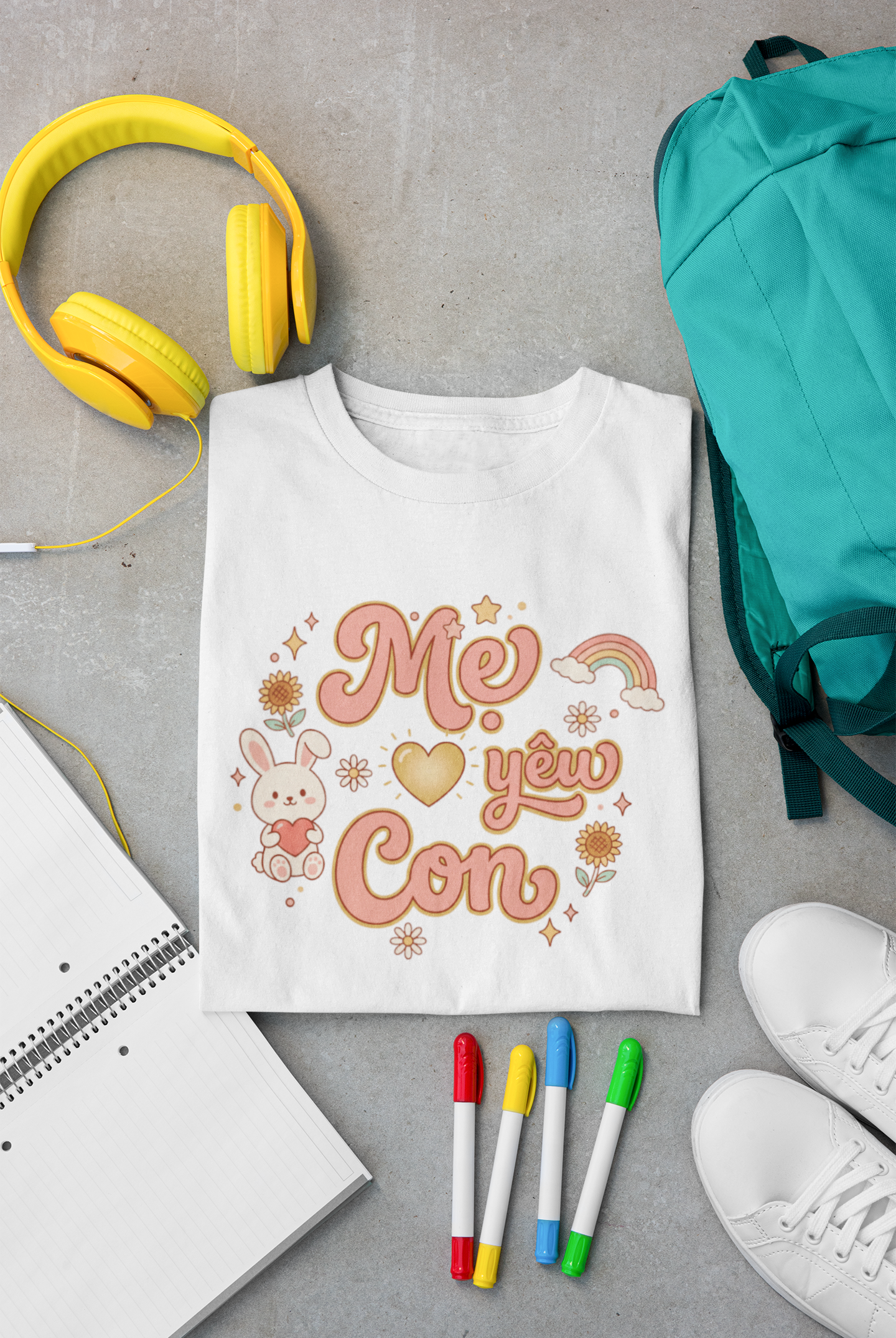 "Mẹ Yêu Con" Vietnamese American Toddler Tee