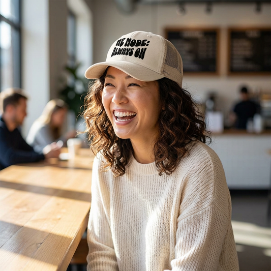 "Mẹ Mode: Always On" Vietnamese American Women's Washed Mesh-Back Cap