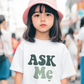 "Ask Mẹ" Toddler T-Shirt I Cute Vintage Green Typography Kids Tee