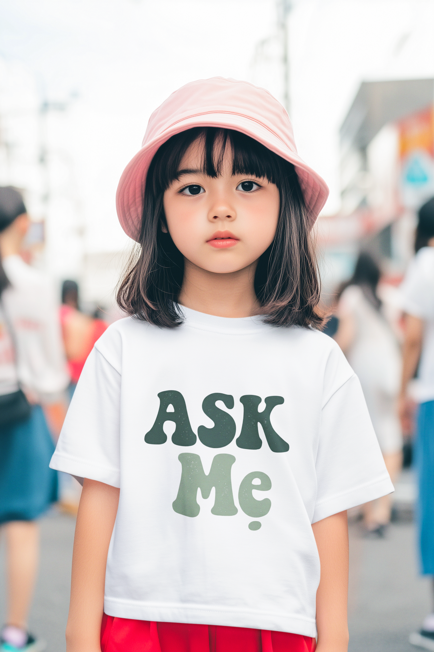 "Ask Mẹ" Toddler T-Shirt I Cute Vintage Green Typography Kids Tee