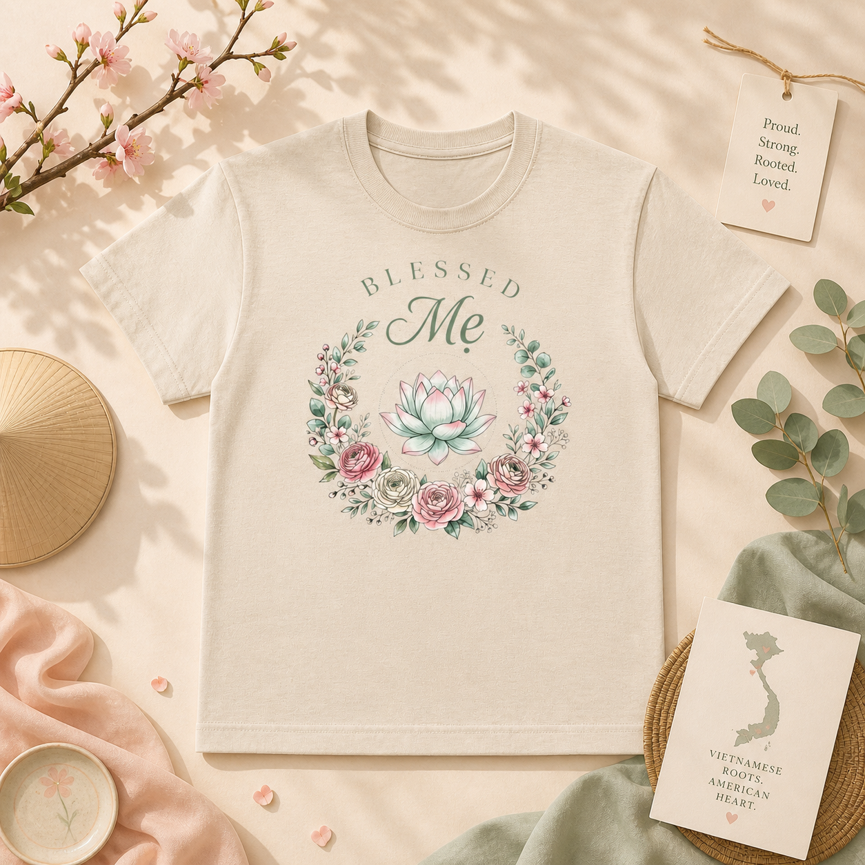 "Blessed Mẹ" T-Shirt — Vietnamese American Mom Tee