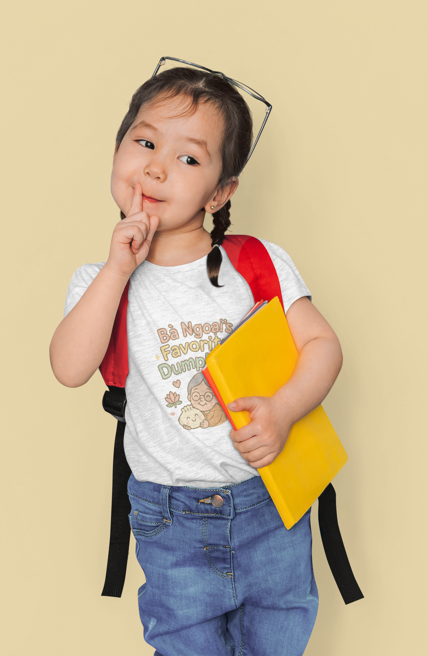 "Bà Ngoại's Favorite Dumpling" Toddler Tee — Vietnamese American Maternal Grandma Kids Shirt, Cute Dumpling Bond Gift