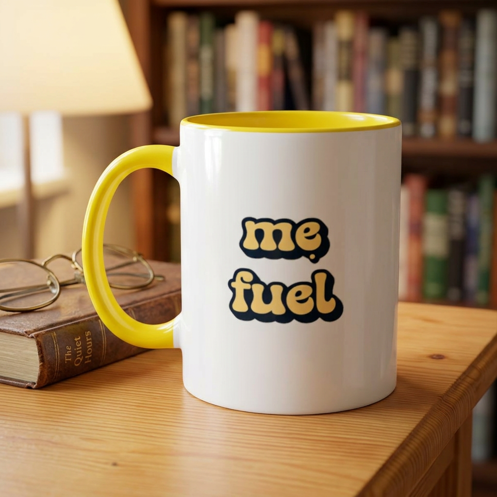 "Mẹ Fuel" Accent Coffee Mug — Retro Vietnamese Typography (11oz)