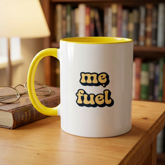 "Mẹ Fuel" Accent Coffee Mug — Retro Vietnamese Typography (11oz)