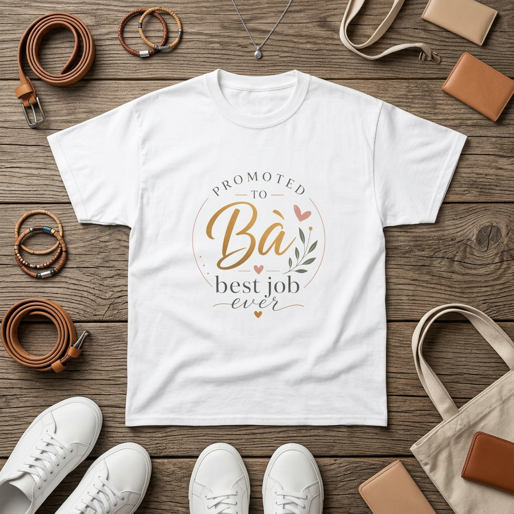"Promoted to Bà Best Job Ever" Vietnamese American Celebration T-Shirt