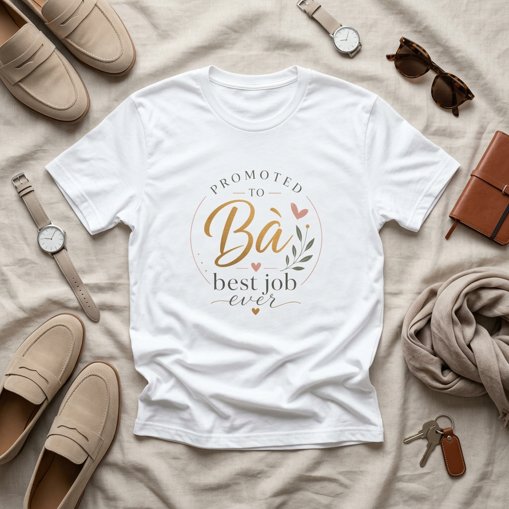 "Promoted to Bà Best Job Ever" Vietnamese American Celebration T-Shirt