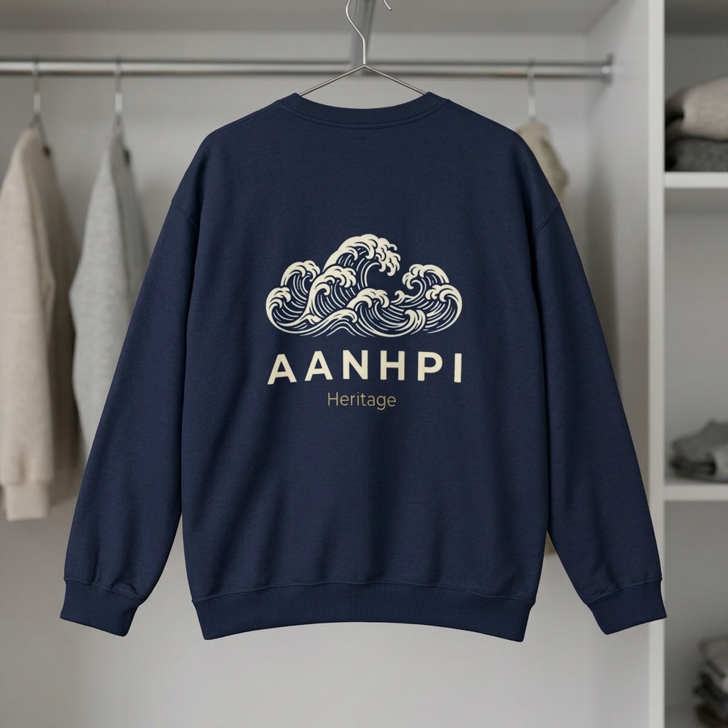 "AANHPI Heritage Pride" Crewneck Sweatshirt — Asian American Native Hawaiian Pacific Islander Heritage Month Pullover
