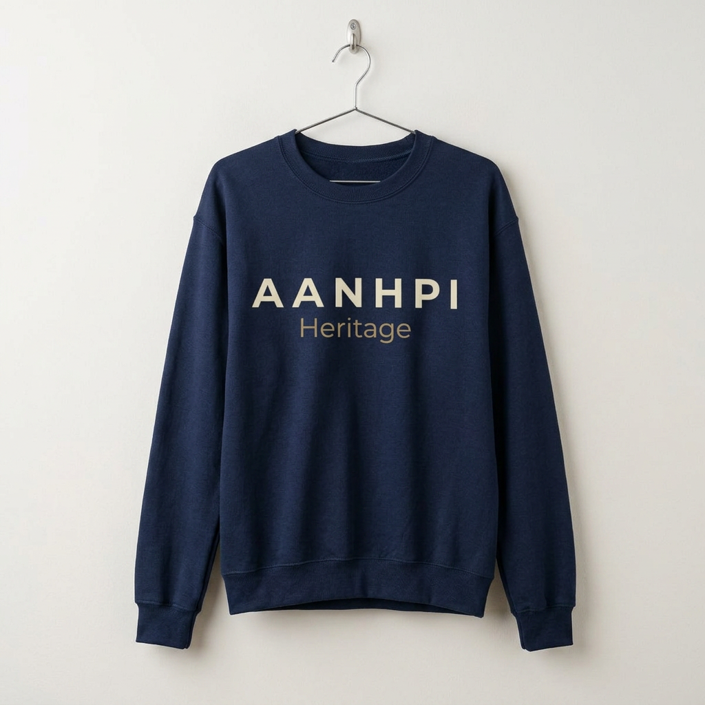 "AANHPI Heritage Pride" Crewneck Sweatshirt — Asian American Native Hawaiian Pacific Islander Heritage Month Pullover