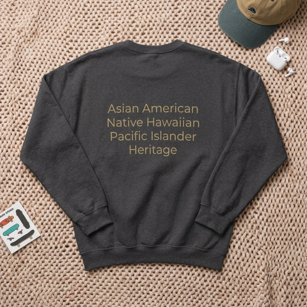 "AANHPI Heritage Pride" Crewneck Sweatshirt — Asian American Native Hawaiian Pacific Islander Heritage Month Pullover