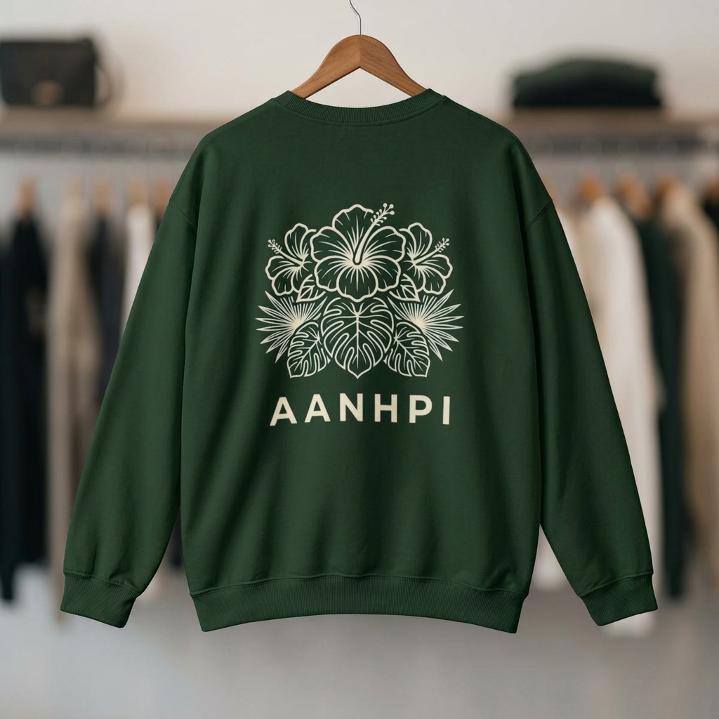 "AANHPI Heritage Pride" Crewneck Sweatshirt — Asian American Native Hawaiian Pacific Islander Heritage Month Pullover