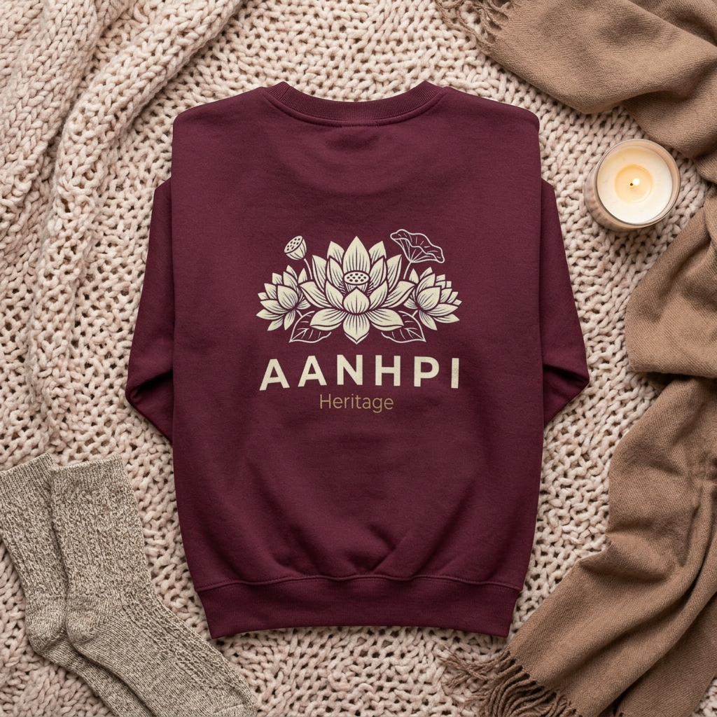 "AANHPI Heritage Pride" Crewneck Sweatshirt — Asian American Native Hawaiian Pacific Islander Heritage Month Pullover