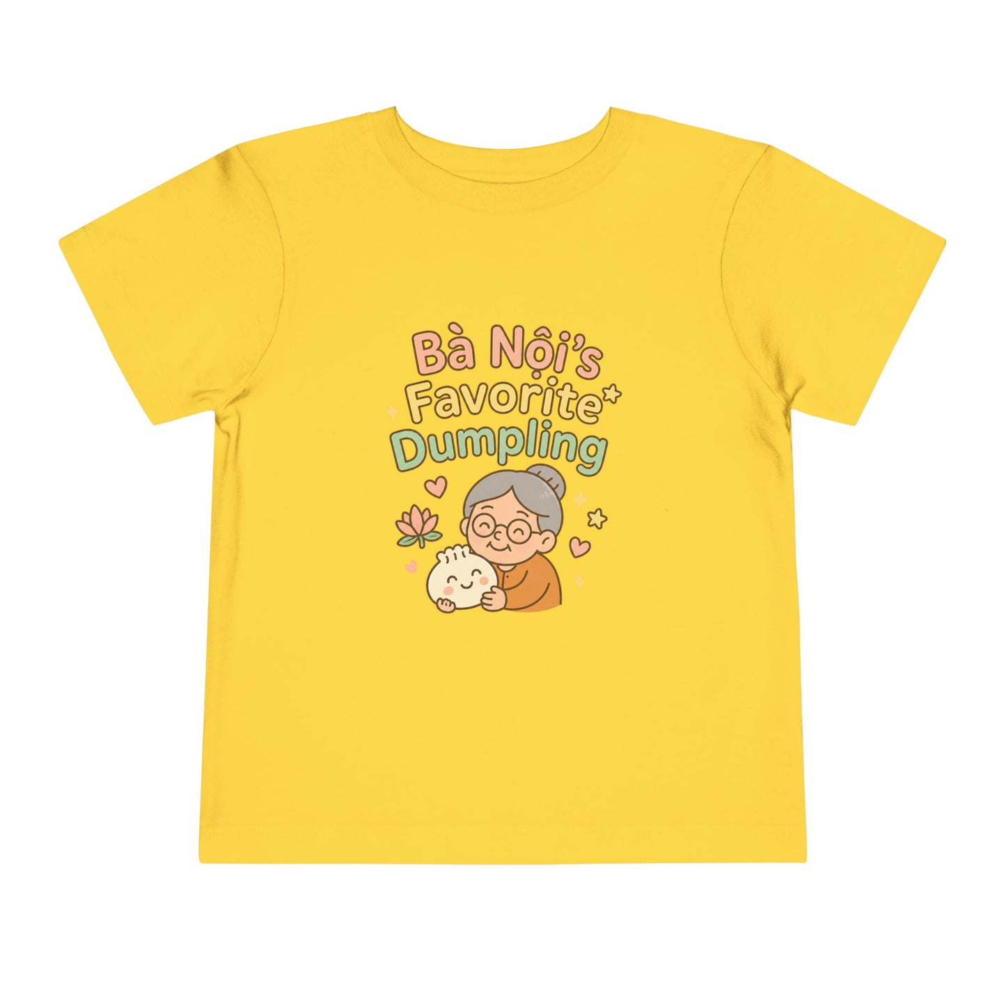 "Bà Nội's Favorite Dumpling" Toddler Tee — Vietnamese American Paternal Grandma Kids Shirt, Cute Dumpling Bond Gift