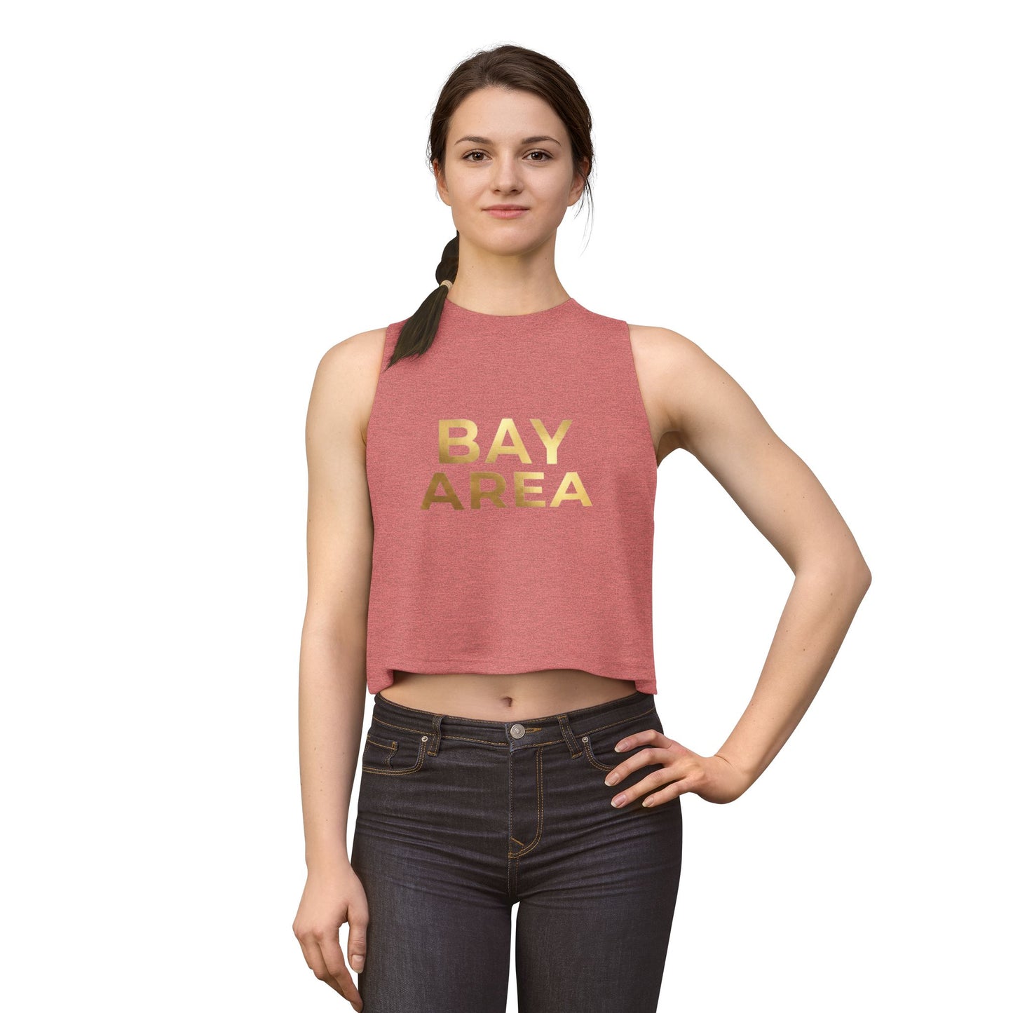 Bay Area Gold Foil Crop Top