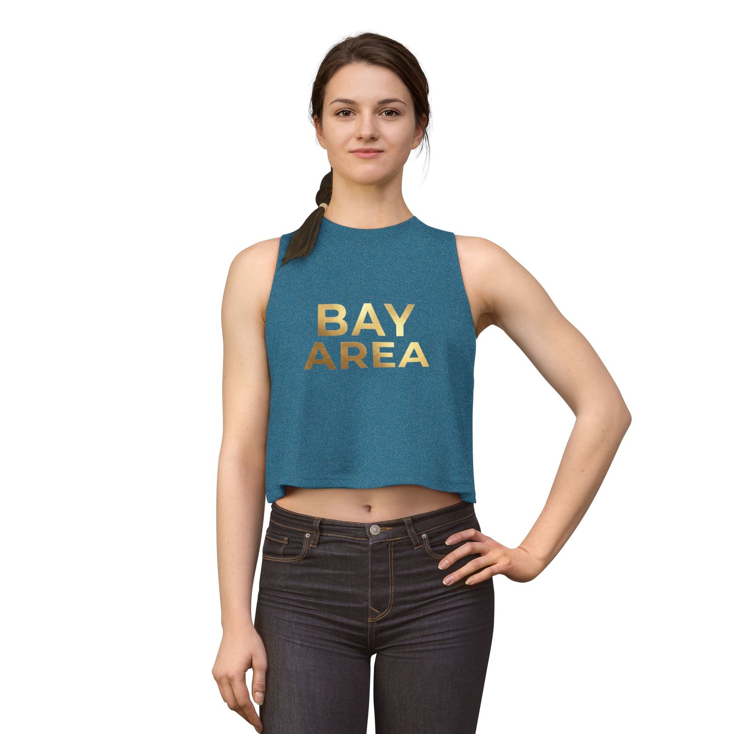Bay Area Gold Foil Crop Top