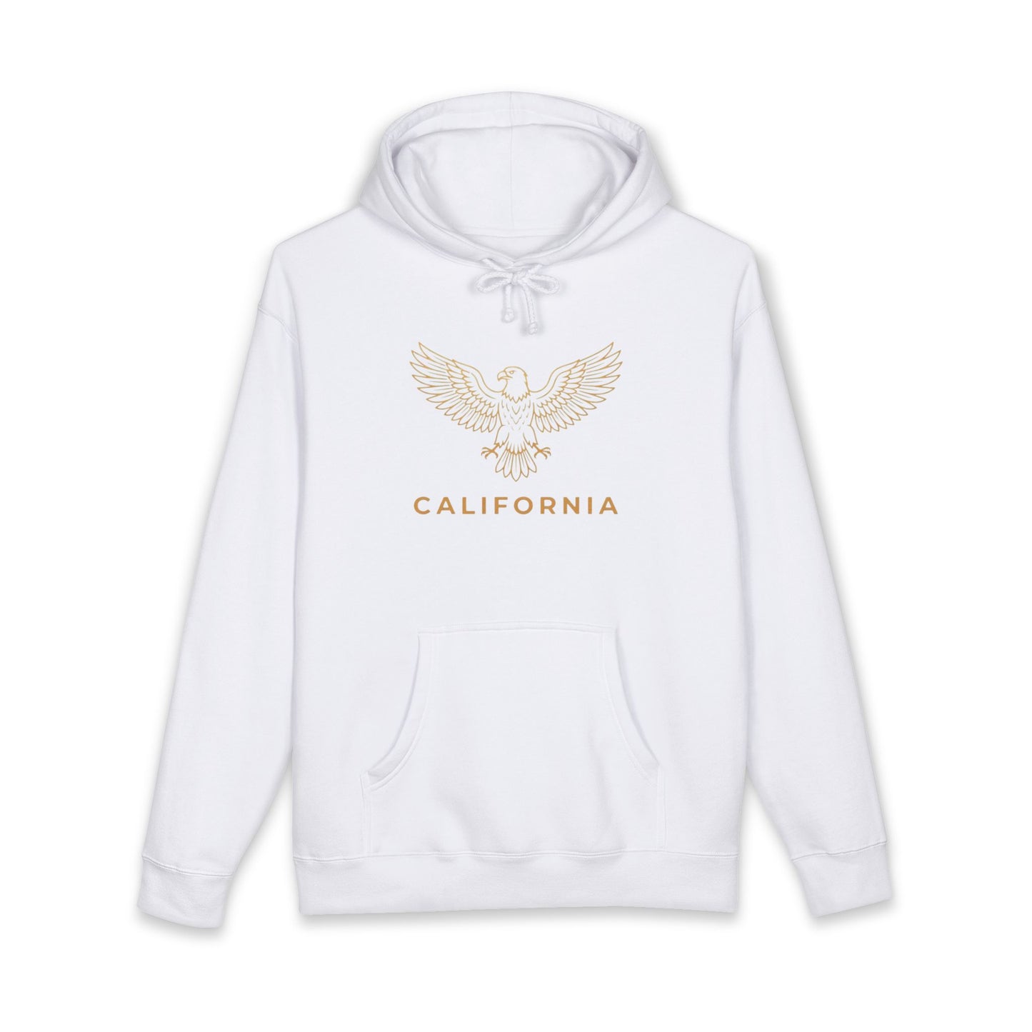 California Eagle Hoodie — Minimal Gold Graphic Pullover
