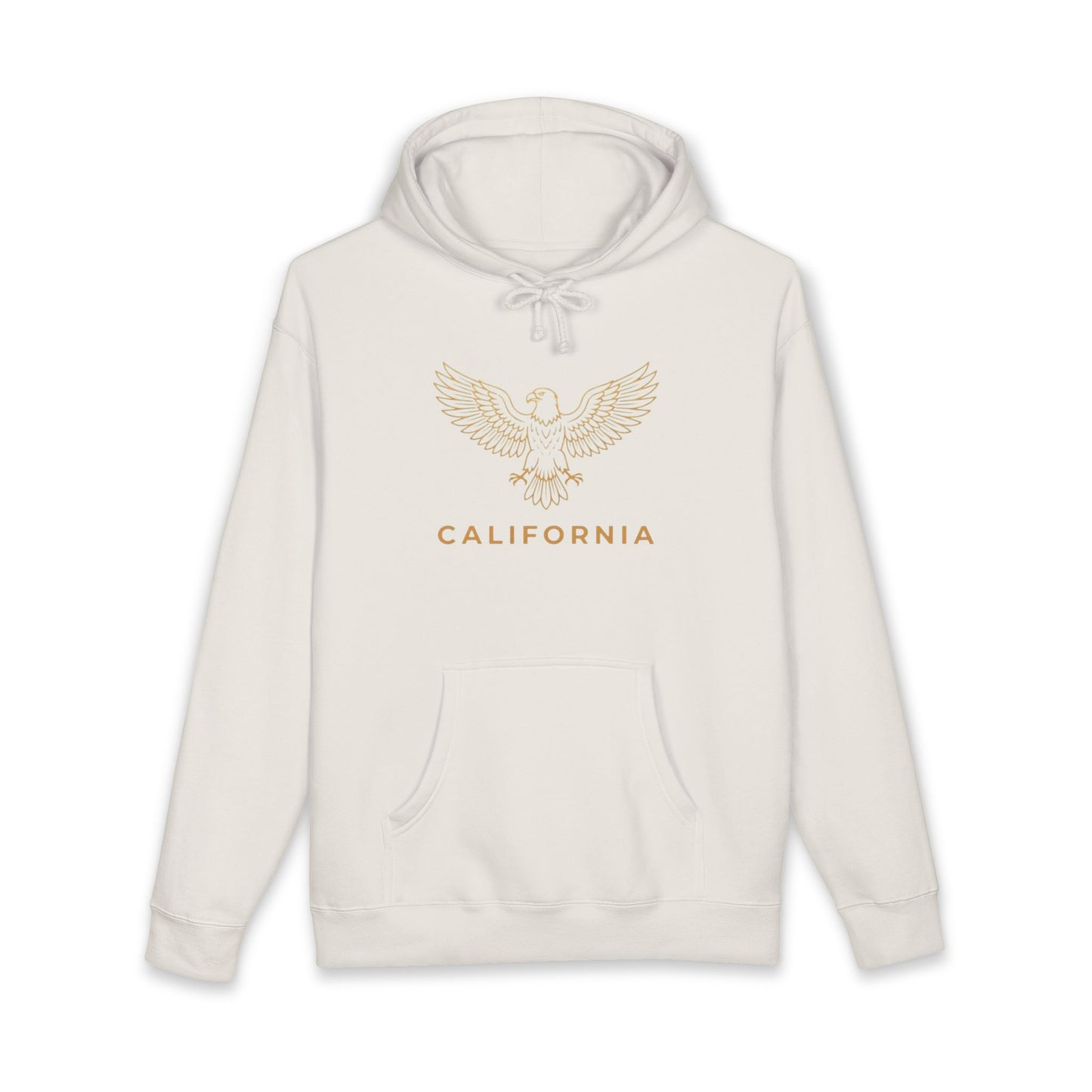 California Eagle Hoodie — Minimal Gold Graphic Pullover