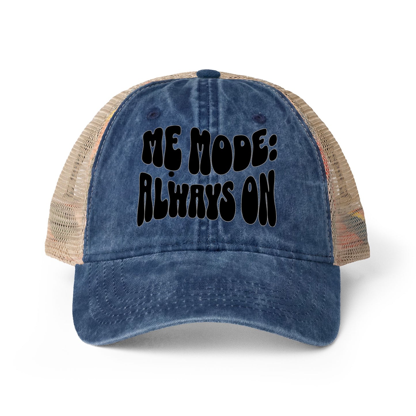 "Mẹ Mode: Always On" Vietnamese American Women's Washed Mesh-Back Cap