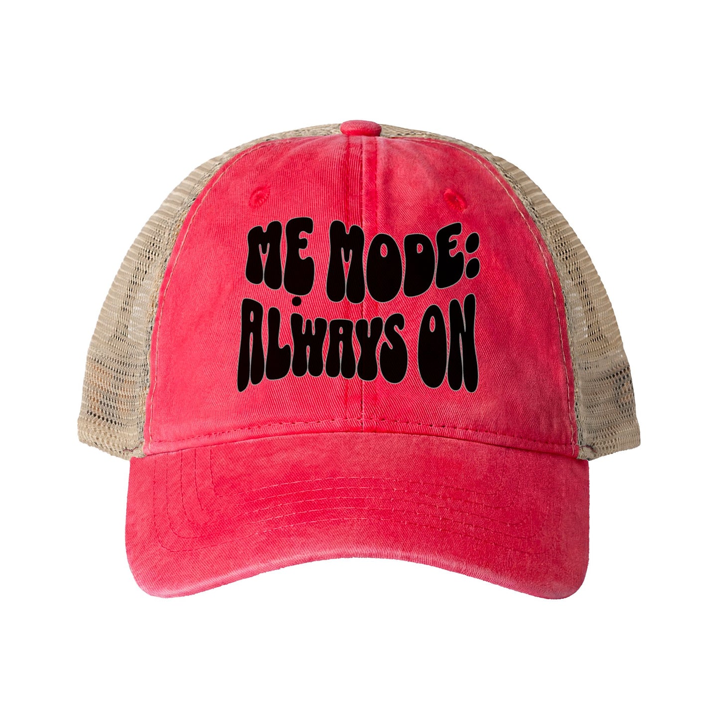 "Mẹ Mode: Always On" Vietnamese American Women's Washed Mesh-Back Cap