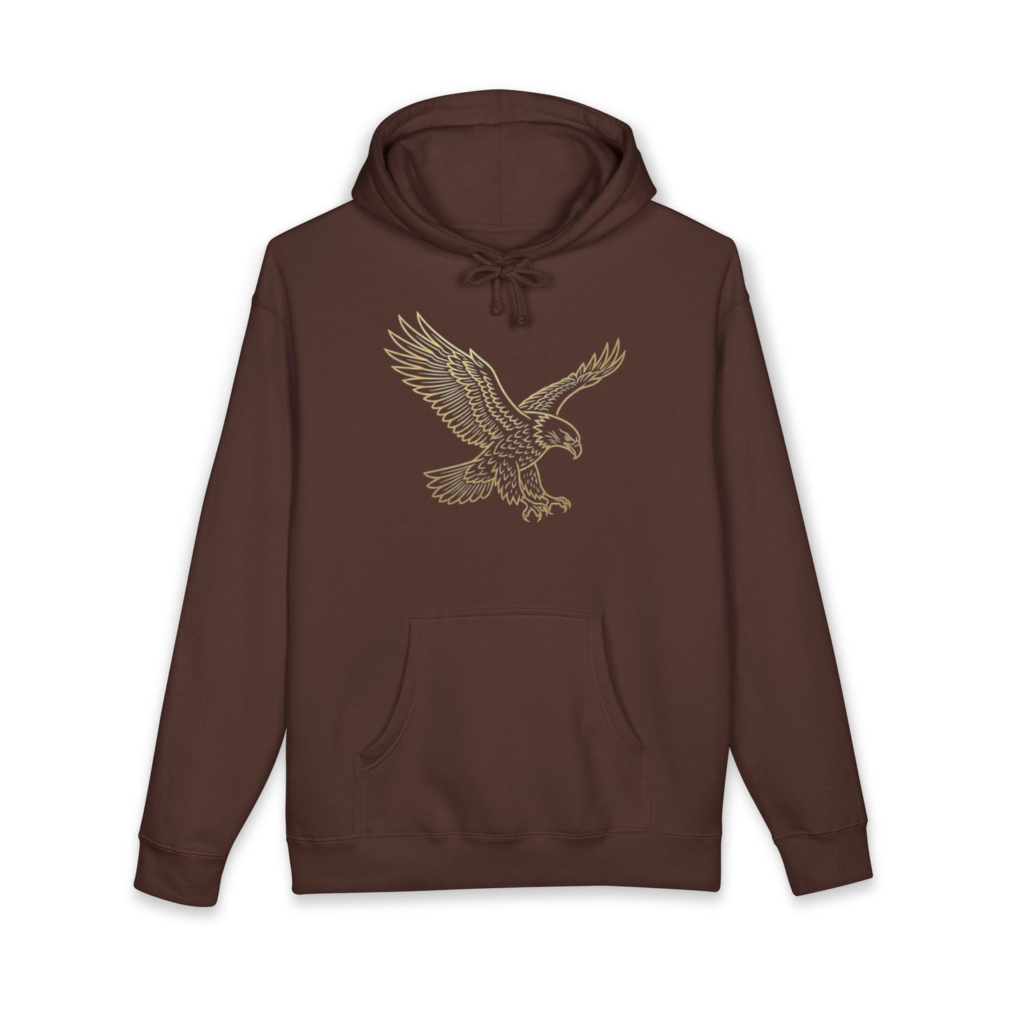 Eagle Outline Hoodie — Minimalist Soaring Eagle Graphic