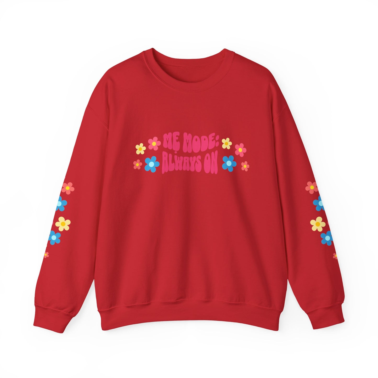 "Mẹ Mode: Always On" Vietnamese American Mom Floral Crewneck Sweatshirt