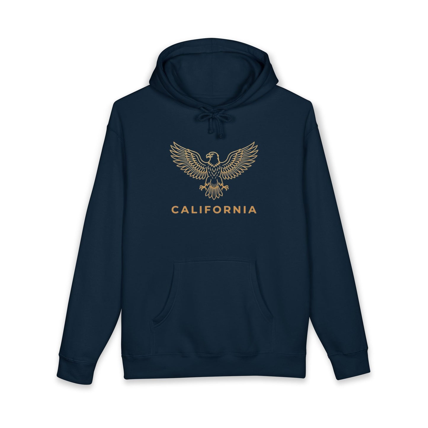 California Eagle Hoodie — Minimal Gold Graphic Pullover