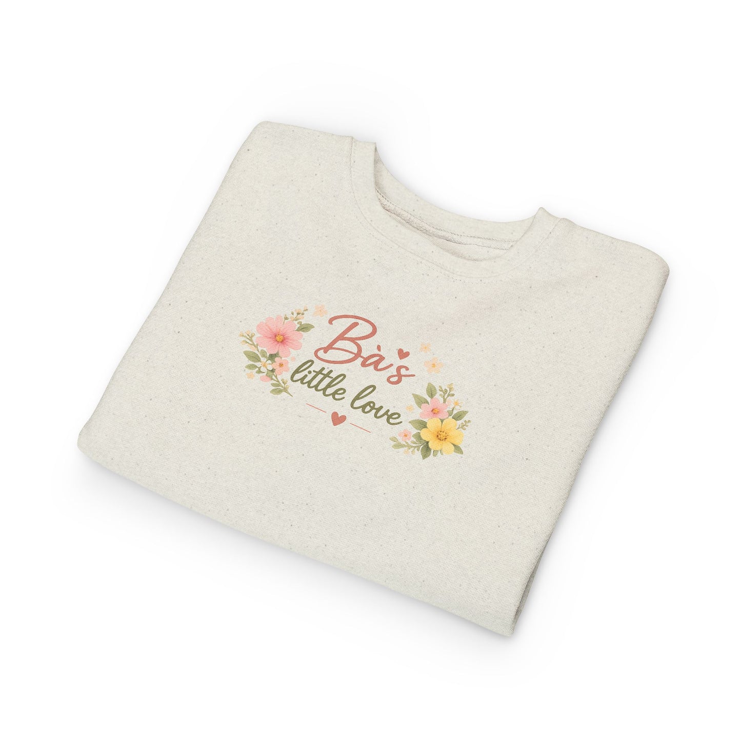 "Bà’s Little Love" Floral Vietnamese American Inspired Grandma Loving Toddler Sweatshirt