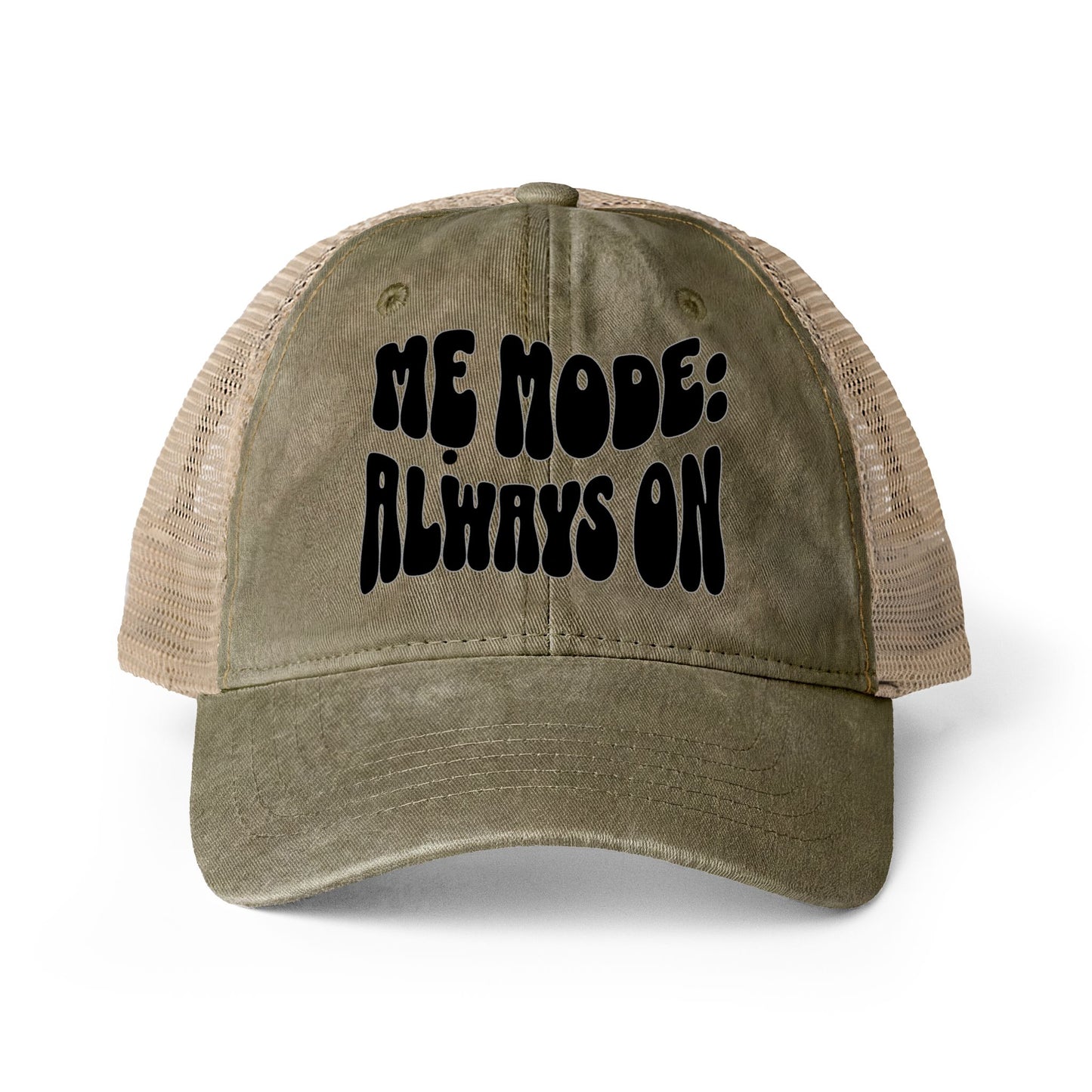 "Mẹ Mode: Always On" Vietnamese American Women's Washed Mesh-Back Cap