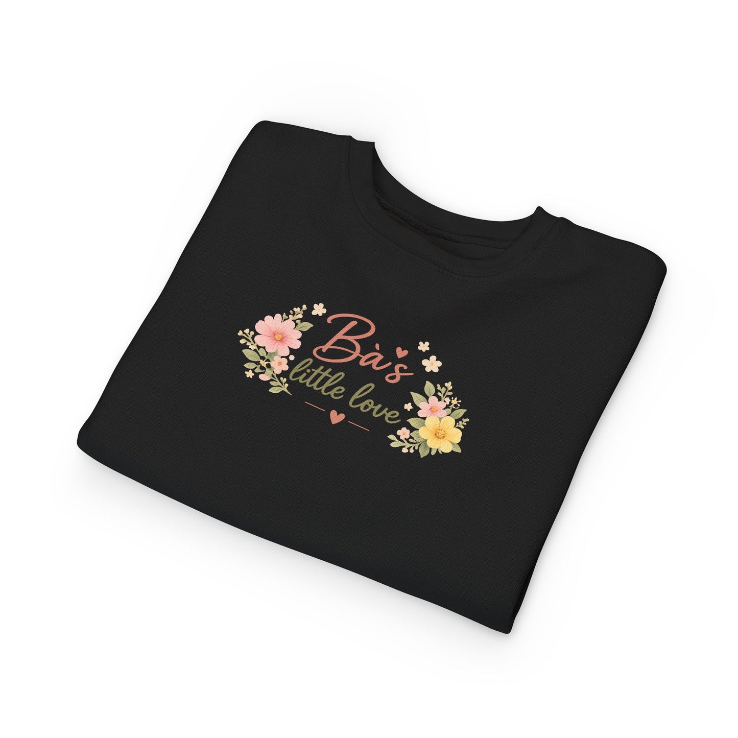 "Bà’s Little Love" Floral Vietnamese American Inspired Grandma Loving Toddler Sweatshirt