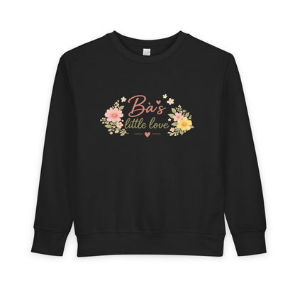 "Bà’s Little Love" Floral Vietnamese American Inspired Grandma Loving Toddler Sweatshirt