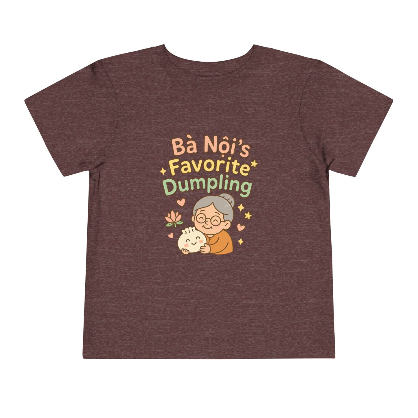 "Bà Nội's Favorite Dumpling" Toddler Tee — Vietnamese American Paternal Grandma Kids Shirt, Cute Dumpling Bond Gift