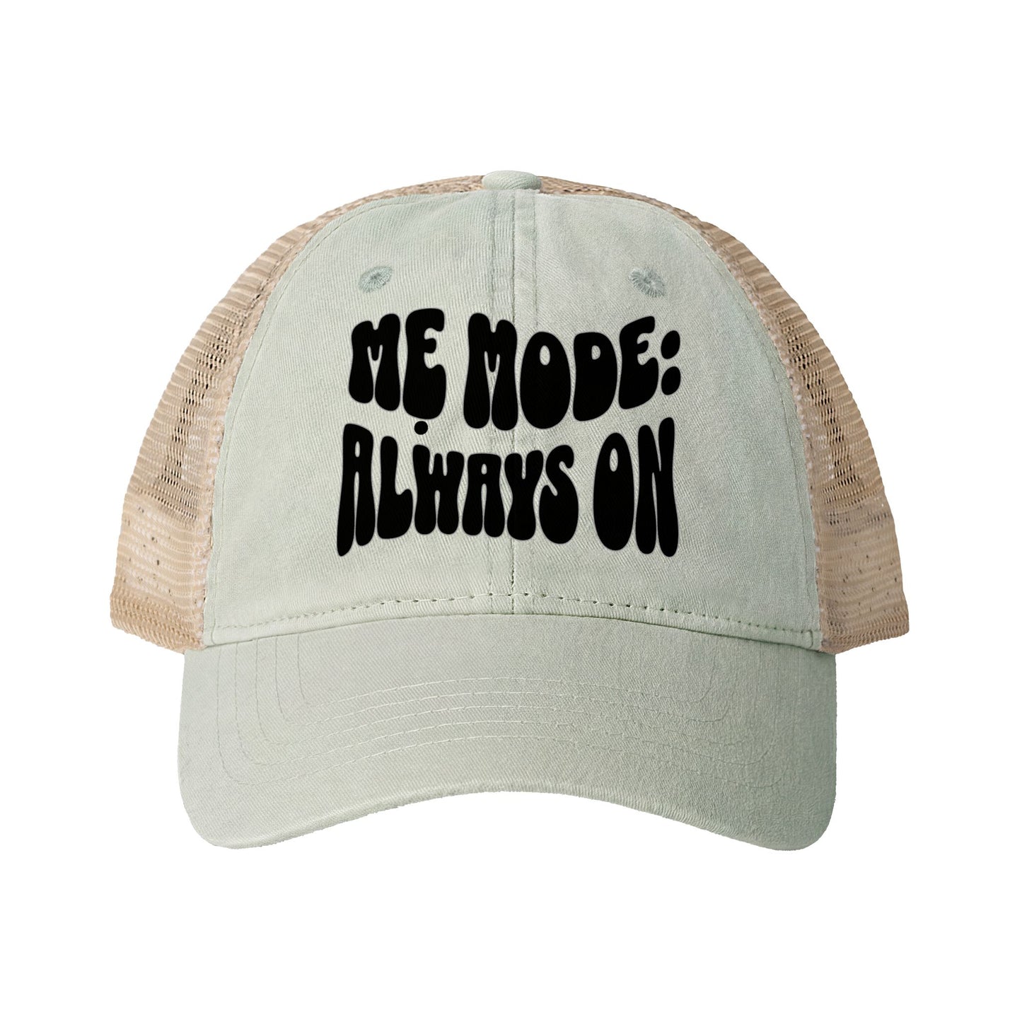 "Mẹ Mode: Always On" Vietnamese American Women's Washed Mesh-Back Cap