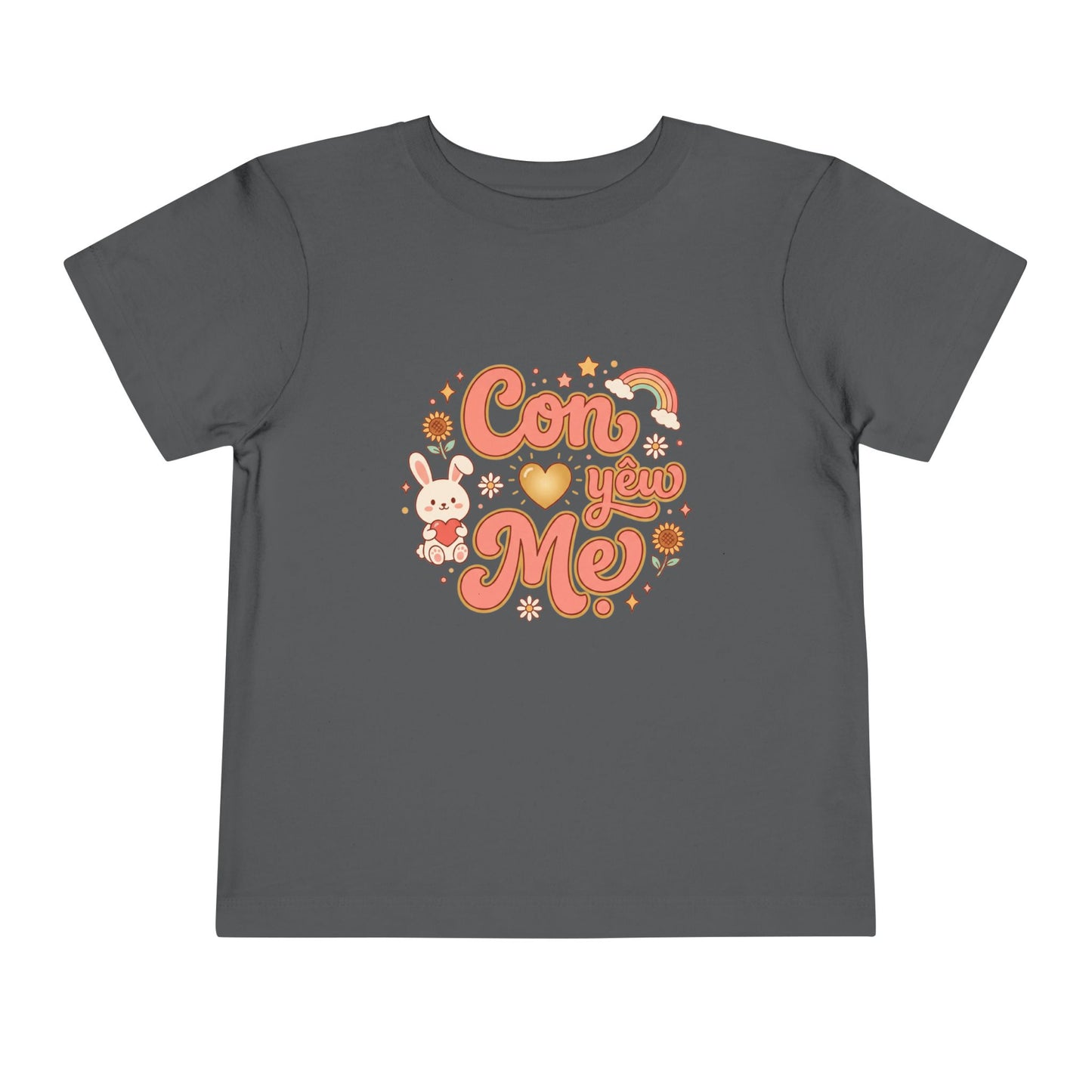 "Con Yêu Mẹ" Vietnamese American Mom-Loving Toddler Tee Shirt