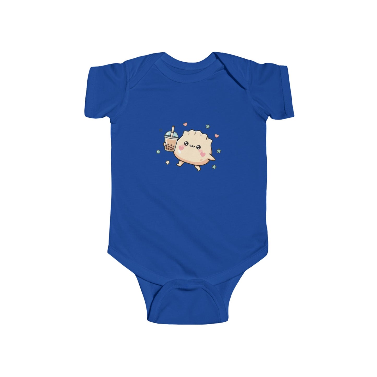 Kawaii Dumpling with Boba Baby Onesie — Cute Vietnamese American Newborn Bodysuit, Asian Foodie Baby Shower Gift