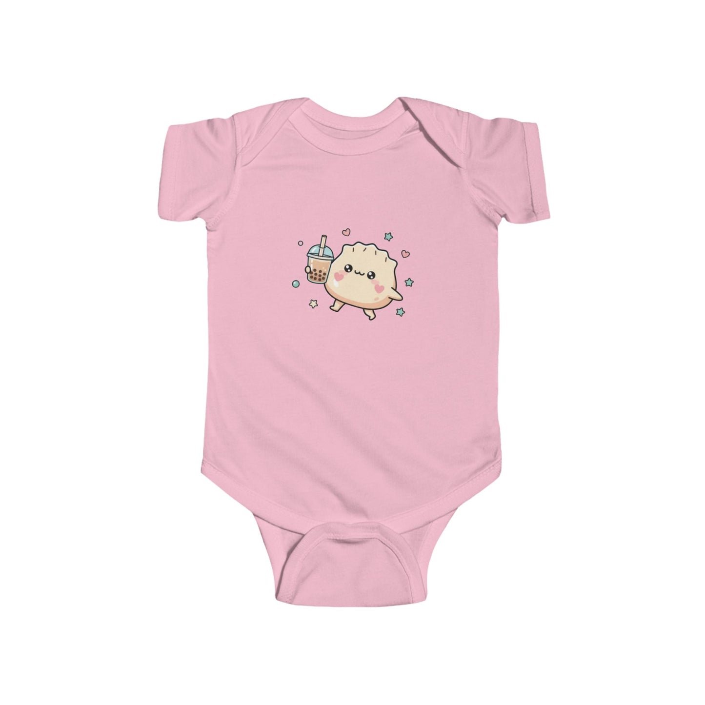 Kawaii Dumpling with Boba Baby Onesie — Cute Vietnamese American Newborn Bodysuit, Asian Foodie Baby Shower Gift