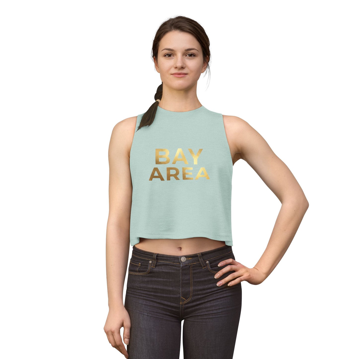 Bay Area Gold Foil Crop Top