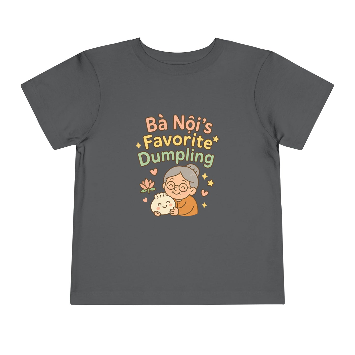 "Bà Nội's Favorite Dumpling" Toddler Tee — Vietnamese American Paternal Grandma Kids Shirt, Cute Dumpling Bond Gift