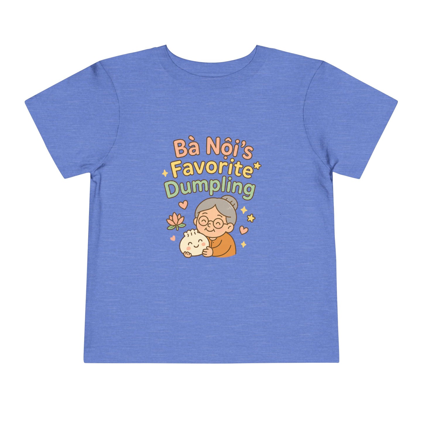 "Bà Nội's Favorite Dumpling" Toddler Tee — Vietnamese American Paternal Grandma Kids Shirt, Cute Dumpling Bond Gift
